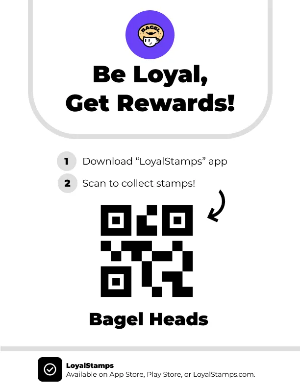 LoyalStamps Table Stand QR Code Template 9